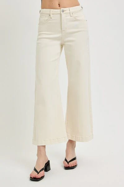 Full Size Tummy Control Cropped Bootcut Jeans