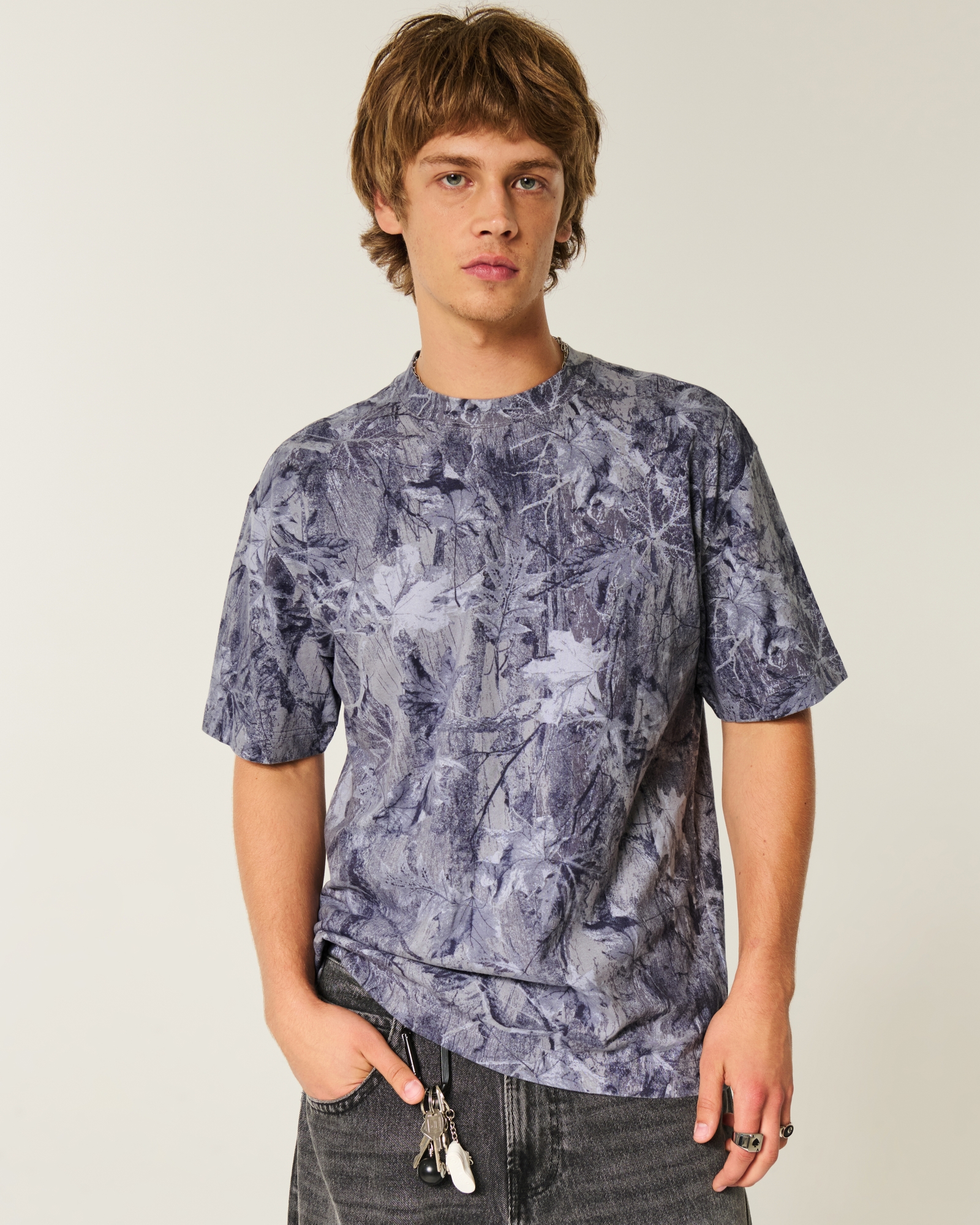 Boxy Heavyweight Washed Cotton Crew T-Shirt
