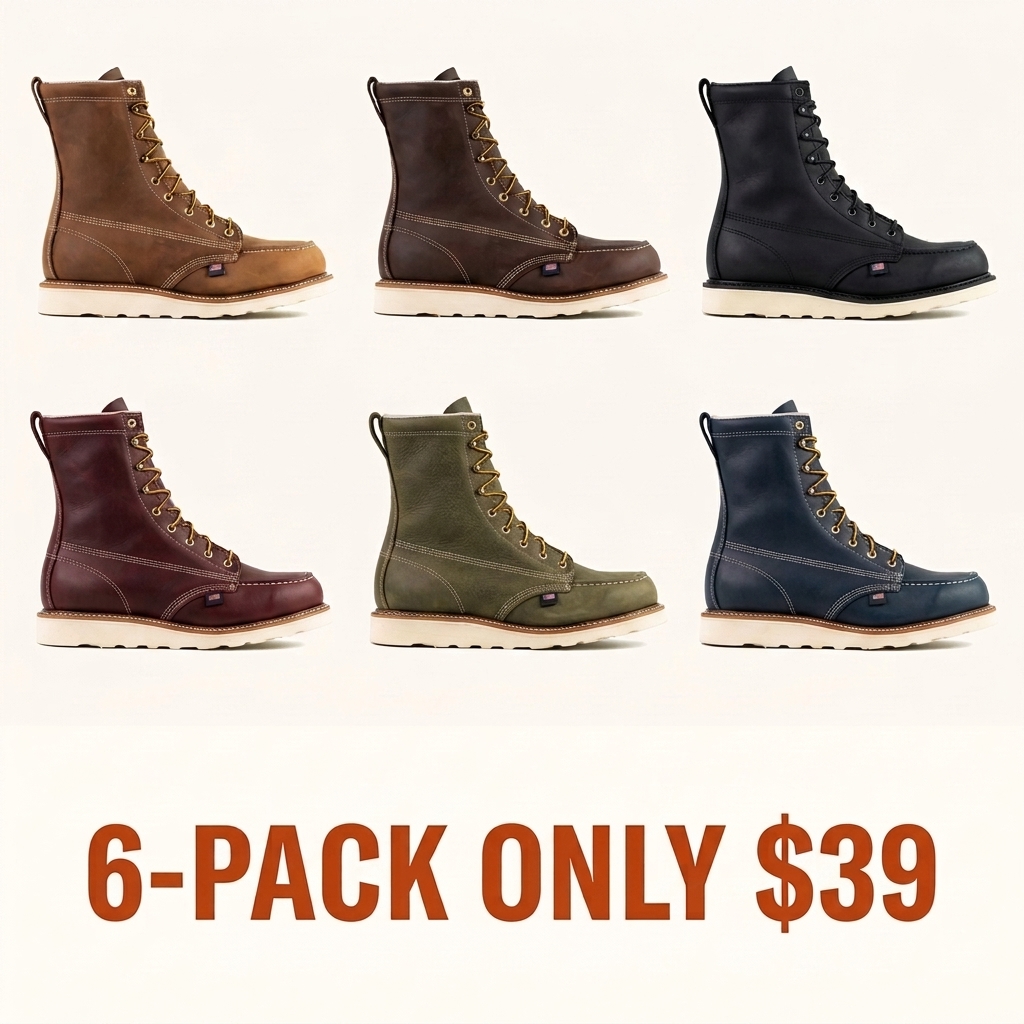 Men's Wedge-Sole Work Boots