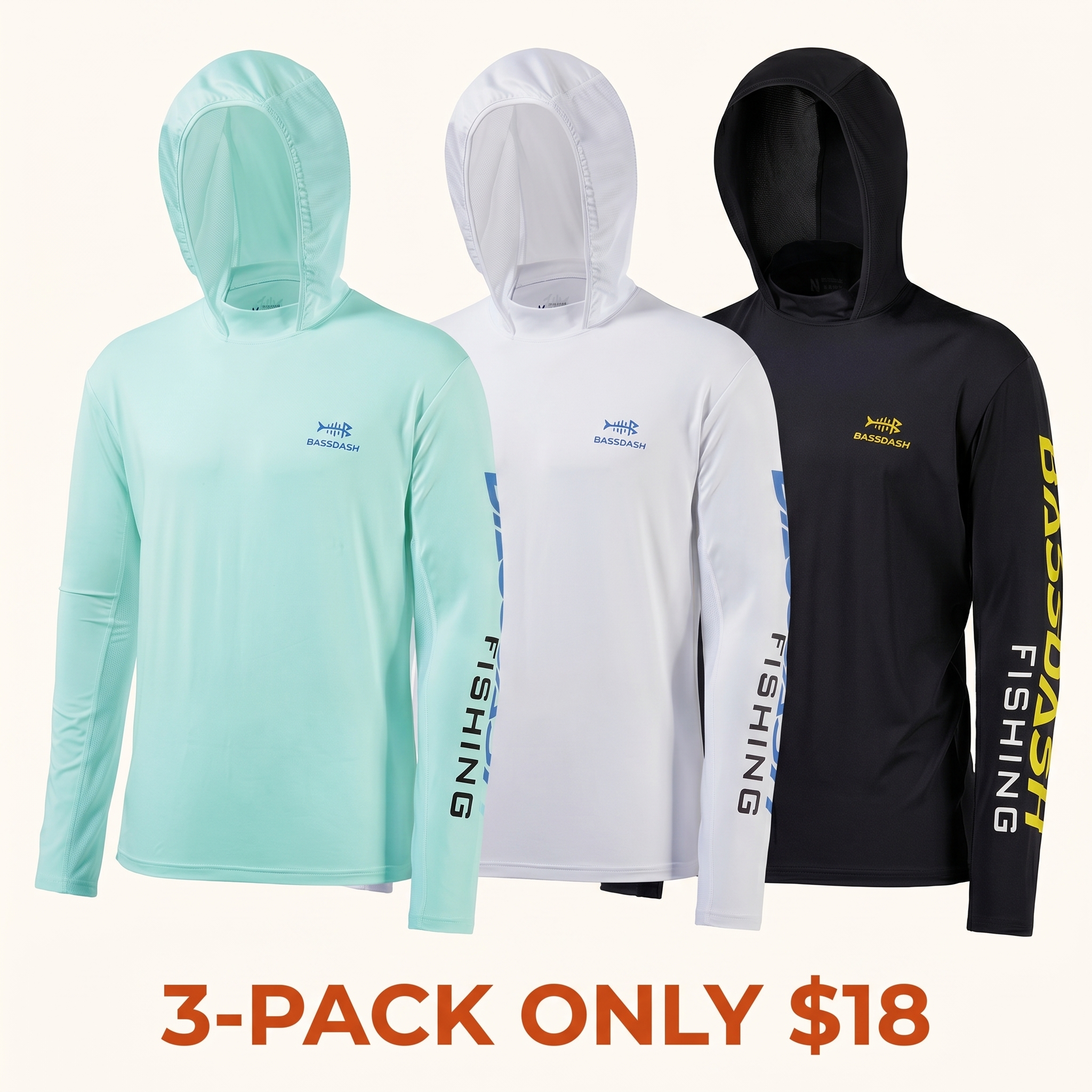 Men’s UPF 50+ Sun Long Sleeve Fishing Hoodie