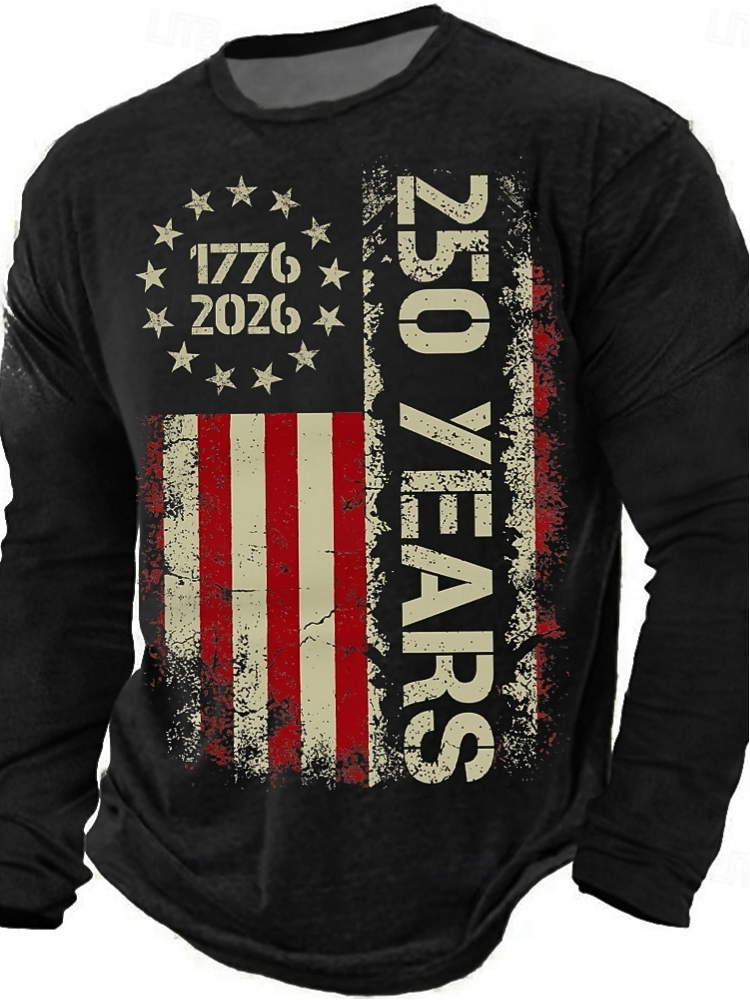 Vintage Design 250Th Anniversary Commemorative Long Sleeved T-Shirt