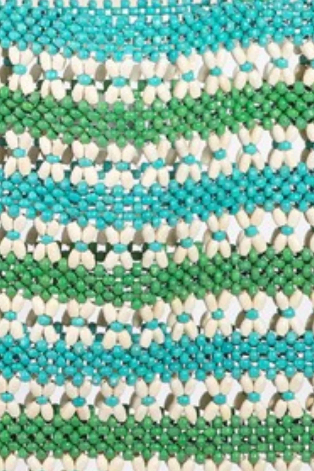 Fame Contrast Wooden Beaded Tote Bag