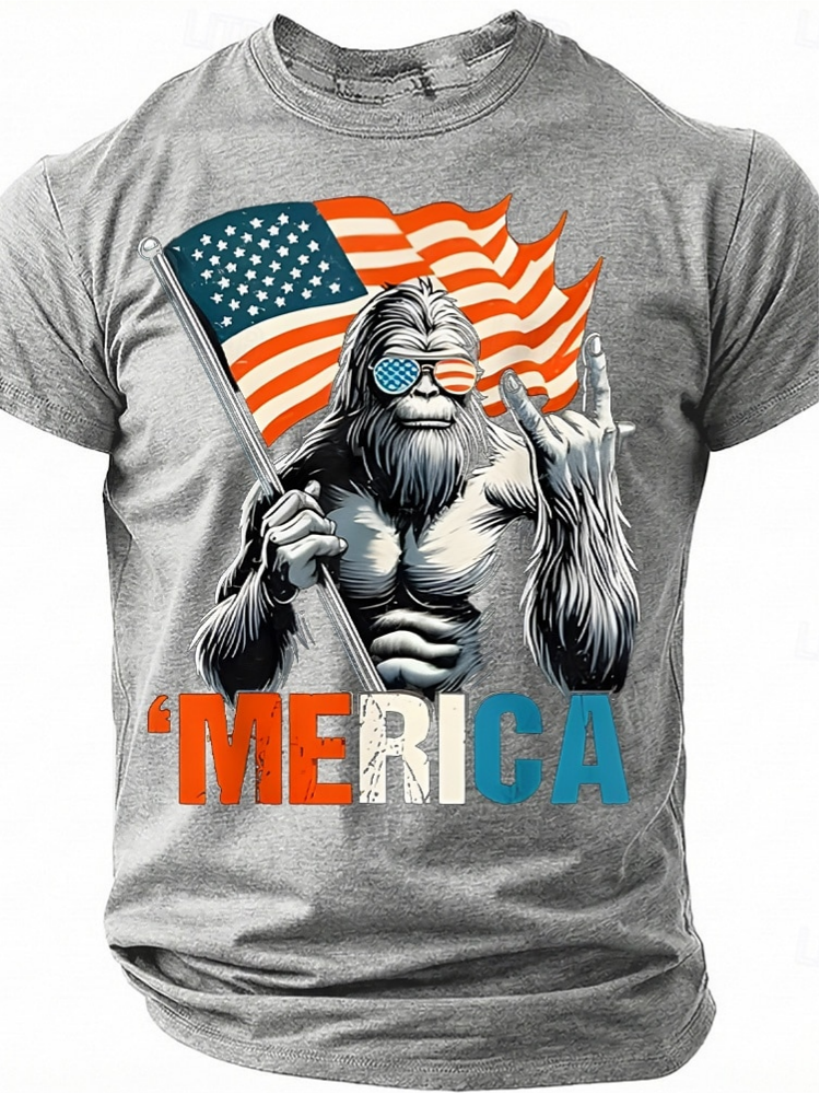 Creative MERICA Fun Commemorative T-Shirt