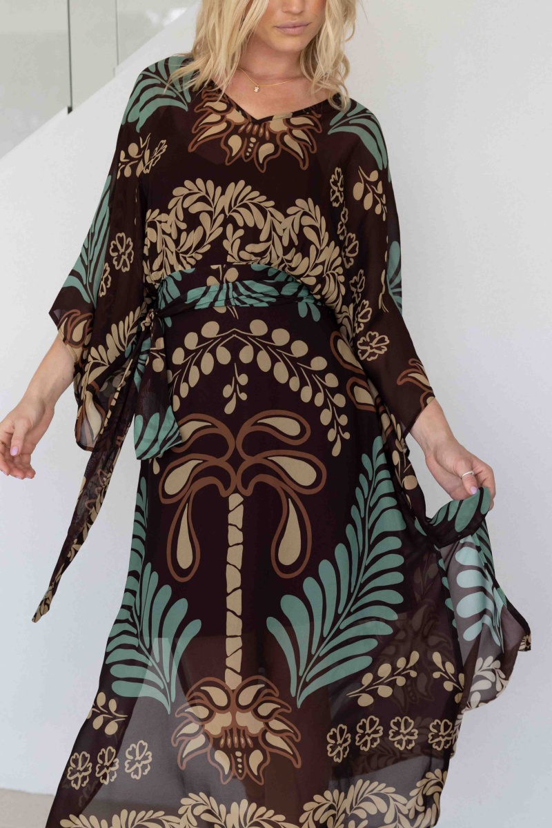 Bohemian V-Neck Loose Dress