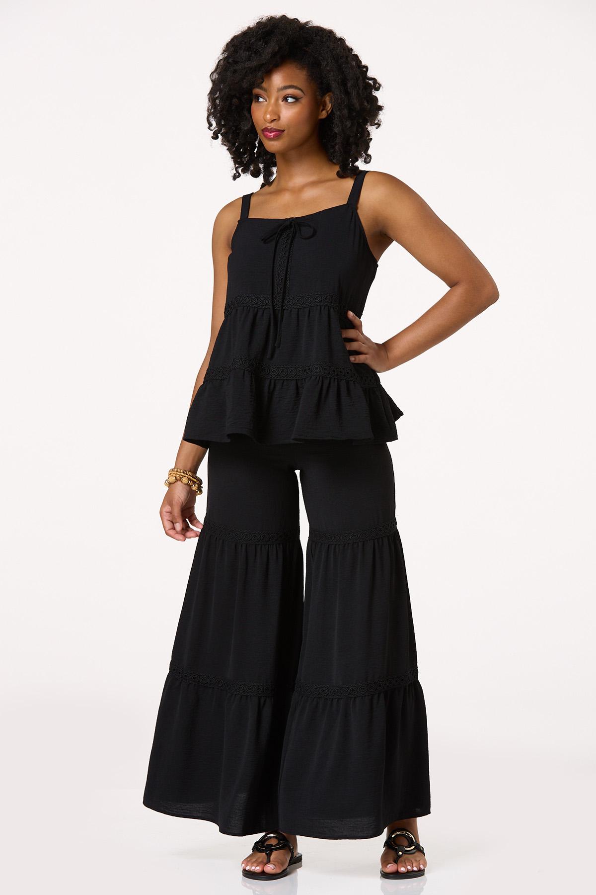 Solid Lace Inset Top