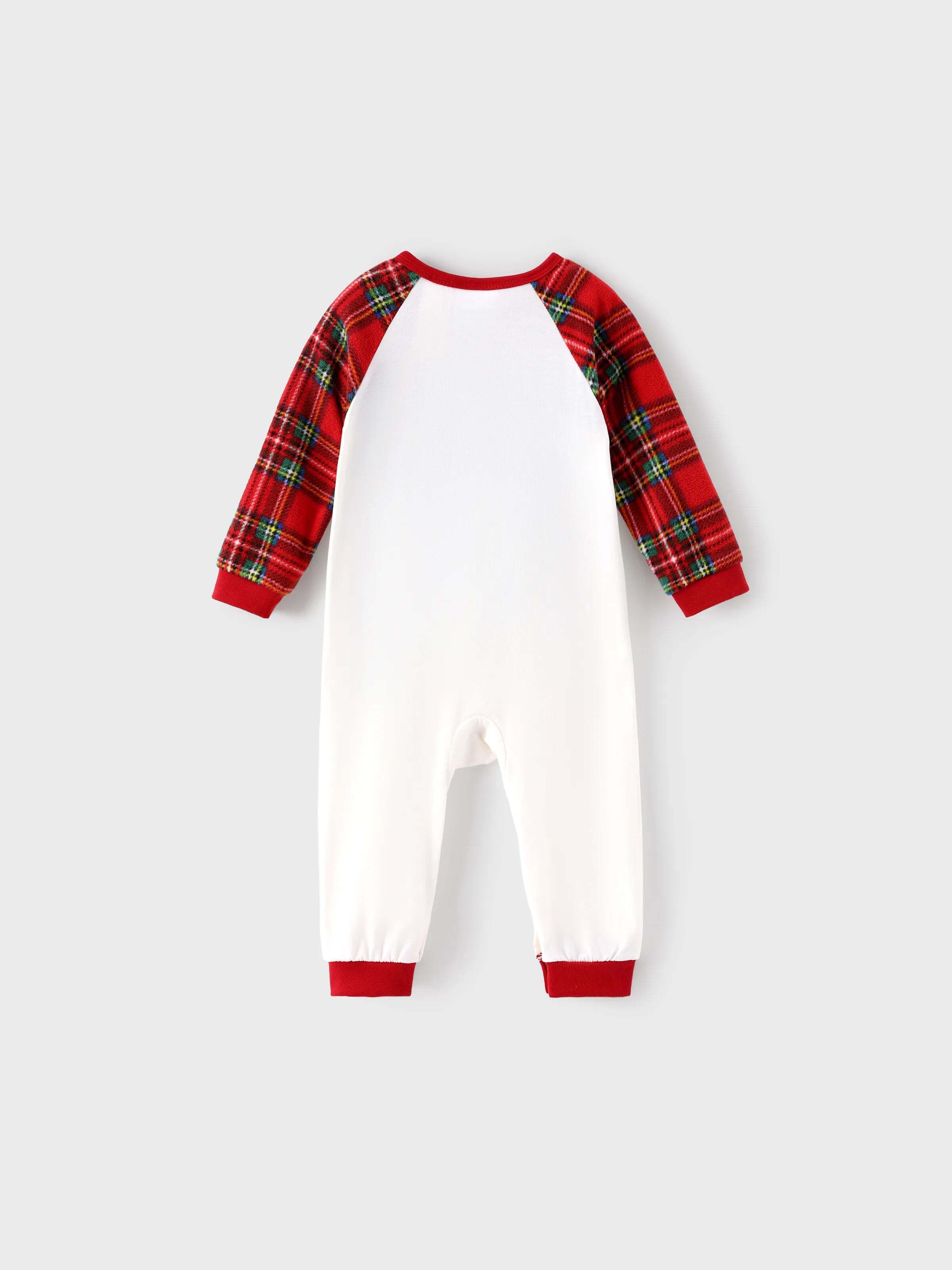 Christmas Family Matching Fleece Pajamas Set with Christmas Socks Red
