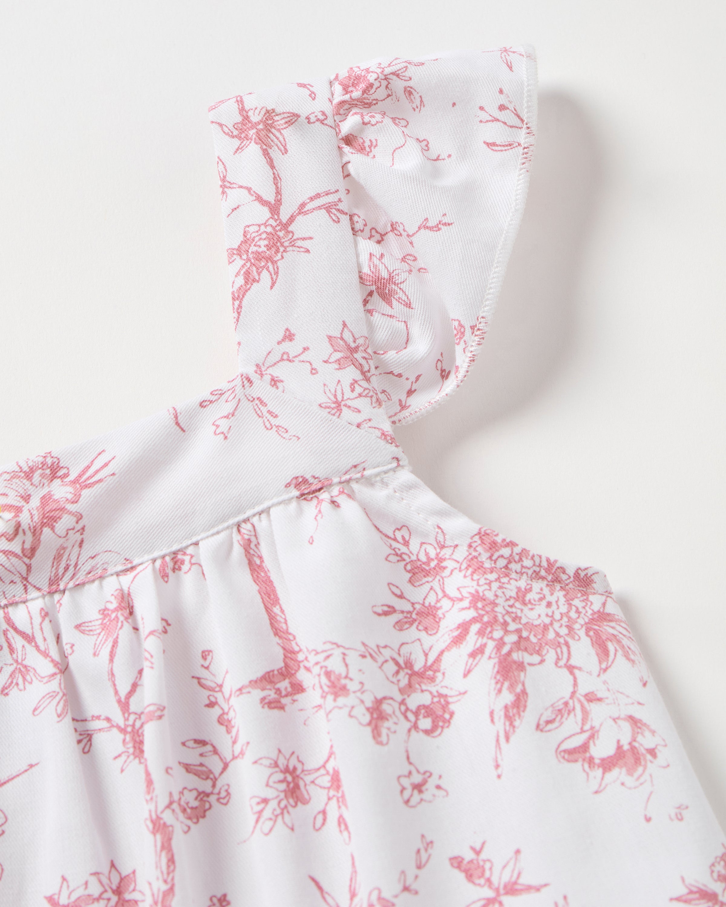 Girl's Twill Clara Short Set in Pink Timeless Toile