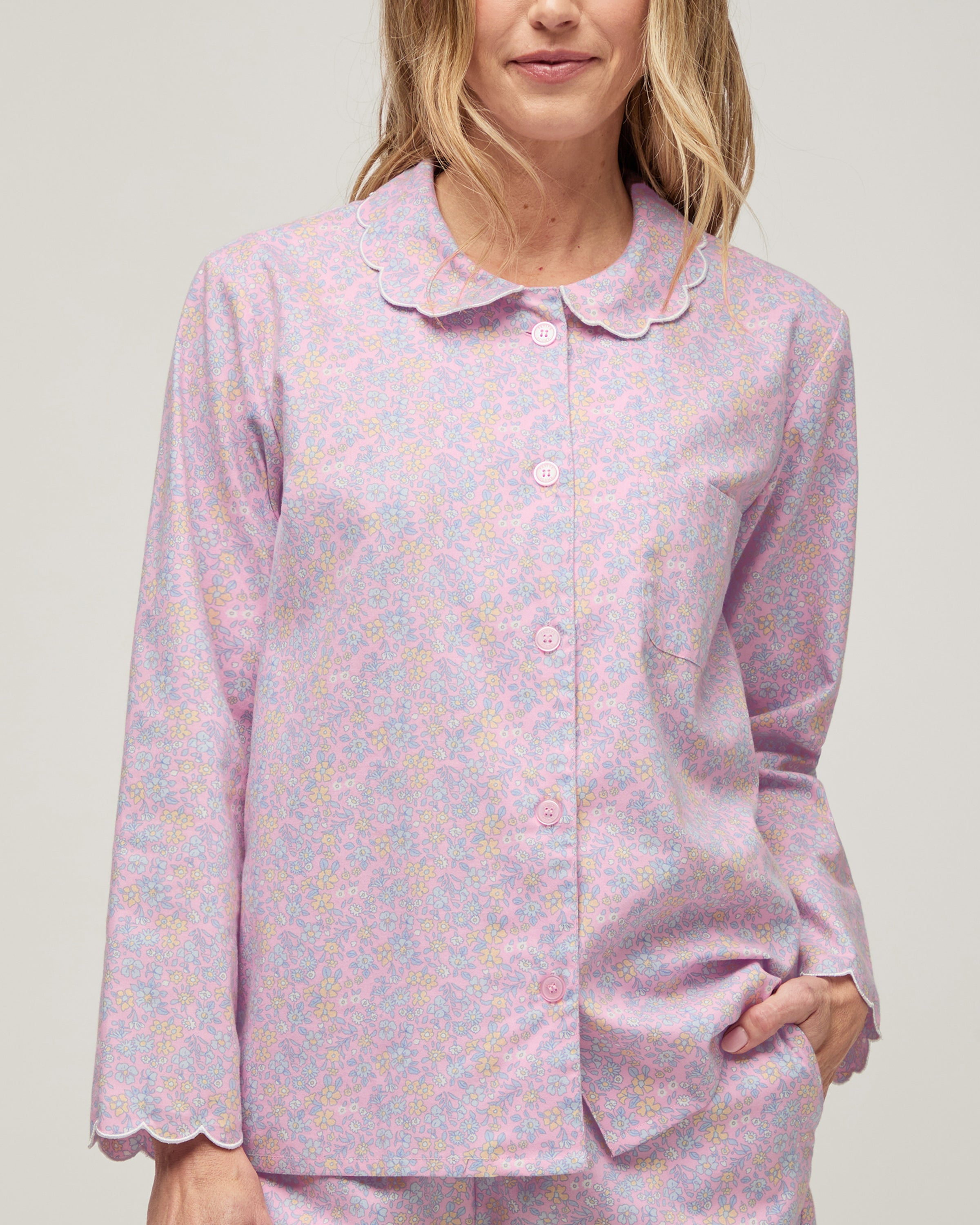 Women's Twill Colette Pajama Set in Fleur Blush