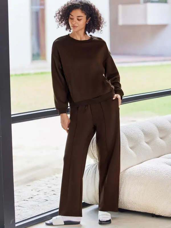 Comfortable Autumn Outfits 2-Piece Long Sleeve Sweatshirt
