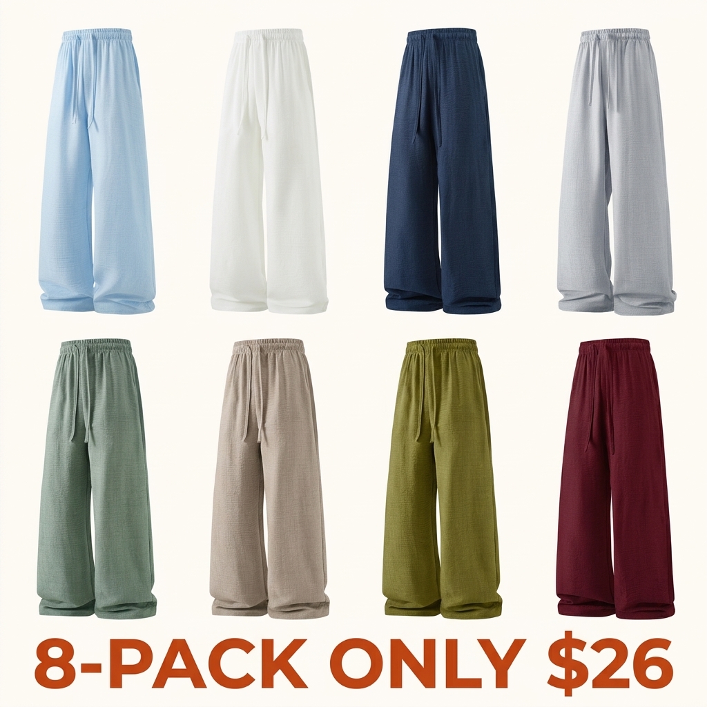 Men's Lightweight Casual Retro Summer Trousers