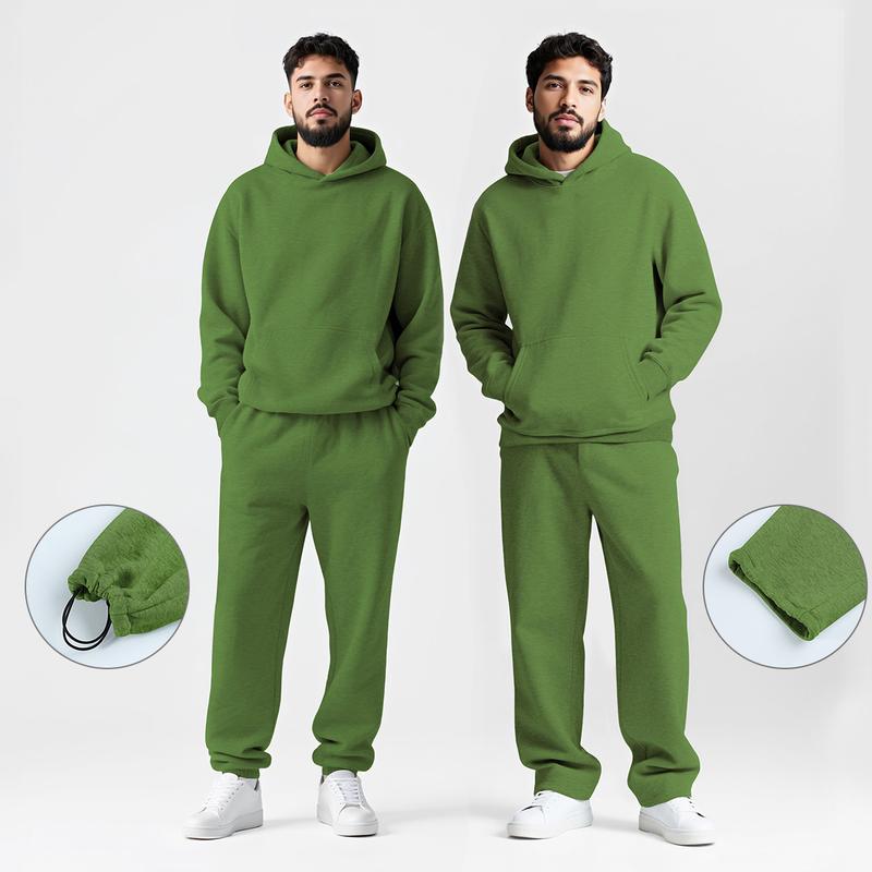 Matching Hoodie Set for Men Winter, 2 Piece Tracksuit, Oversized Hoodie & Sweatpants