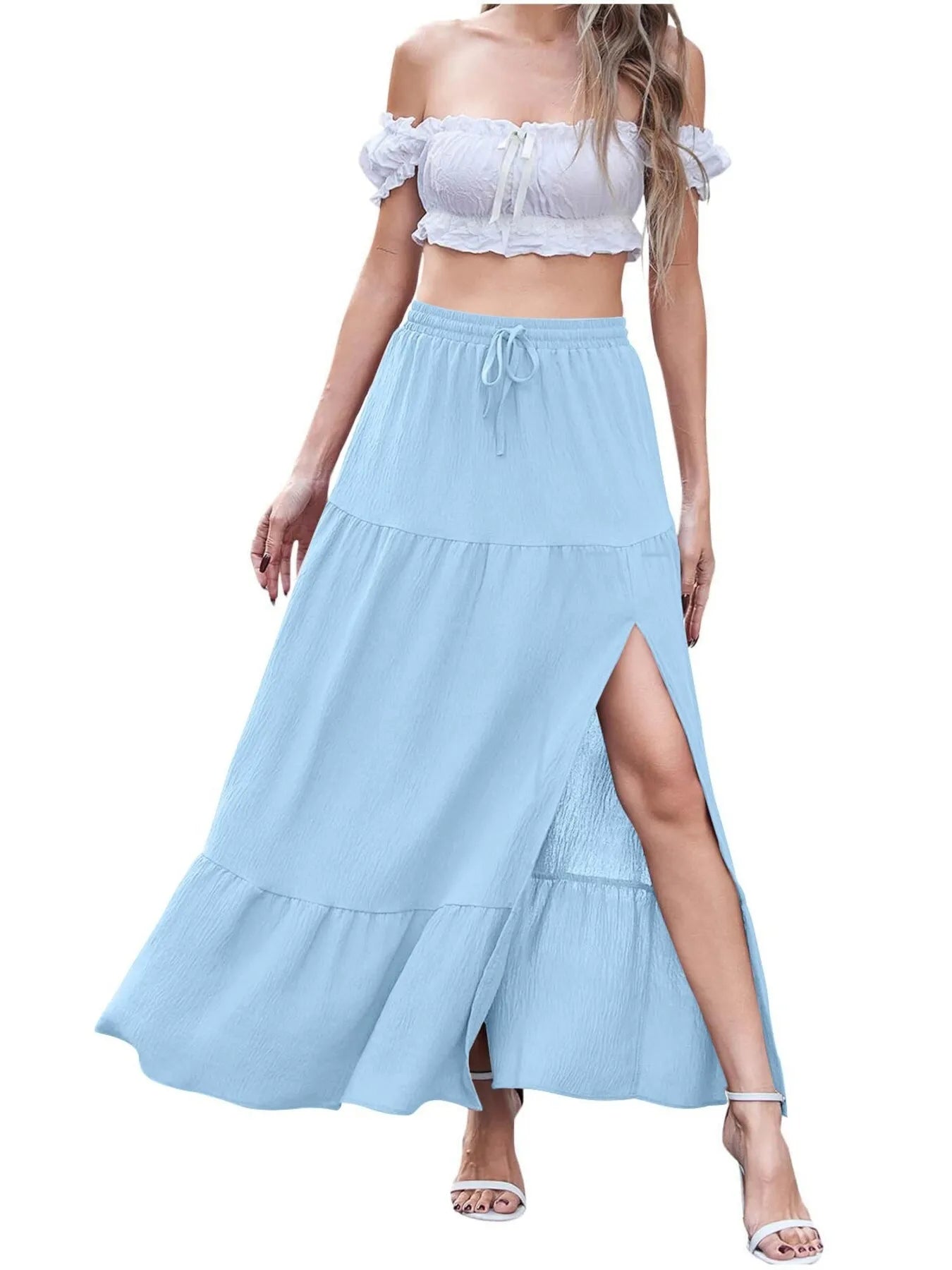 Full Size Slit Maxi Skirt Plus Size