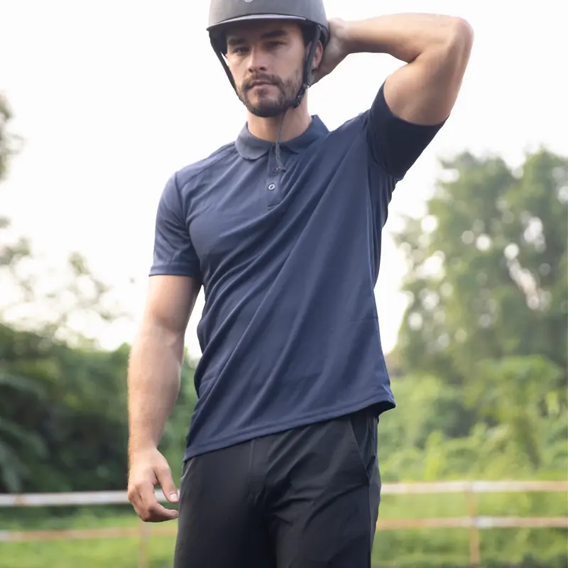 [We recommend sizing up] Men's Solid-Color Sports Polo Shirt