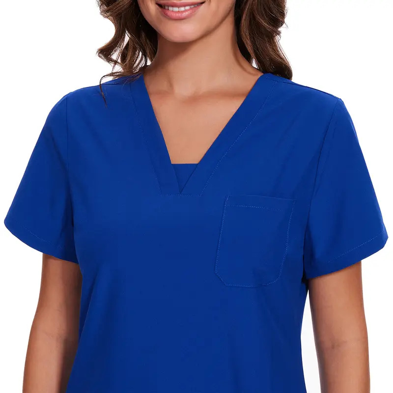 Women's Workwear Set — V-Neck Scrub Top and 10-Pocket Cargo Pants
