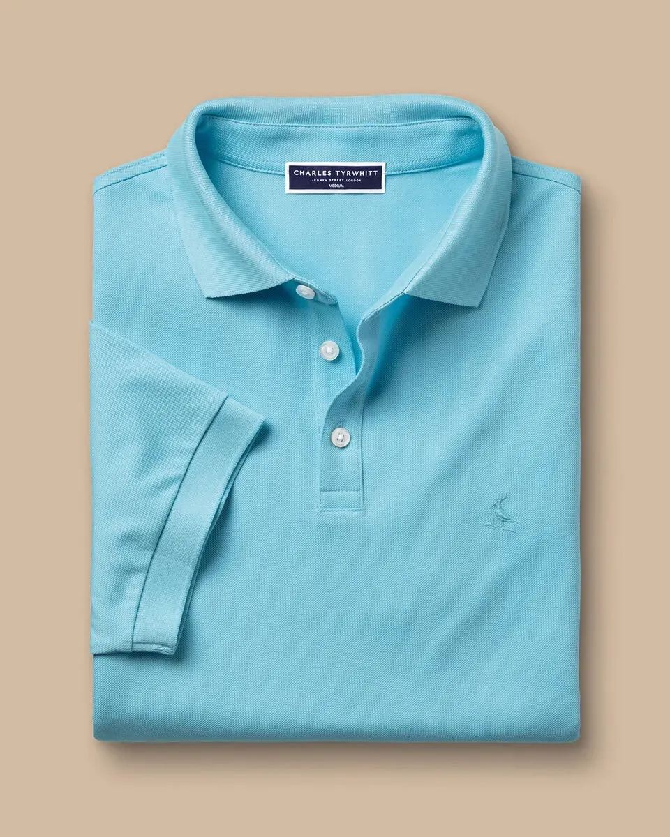Men'S Casual Business POLO Shirt, Breathable Pique Fabric