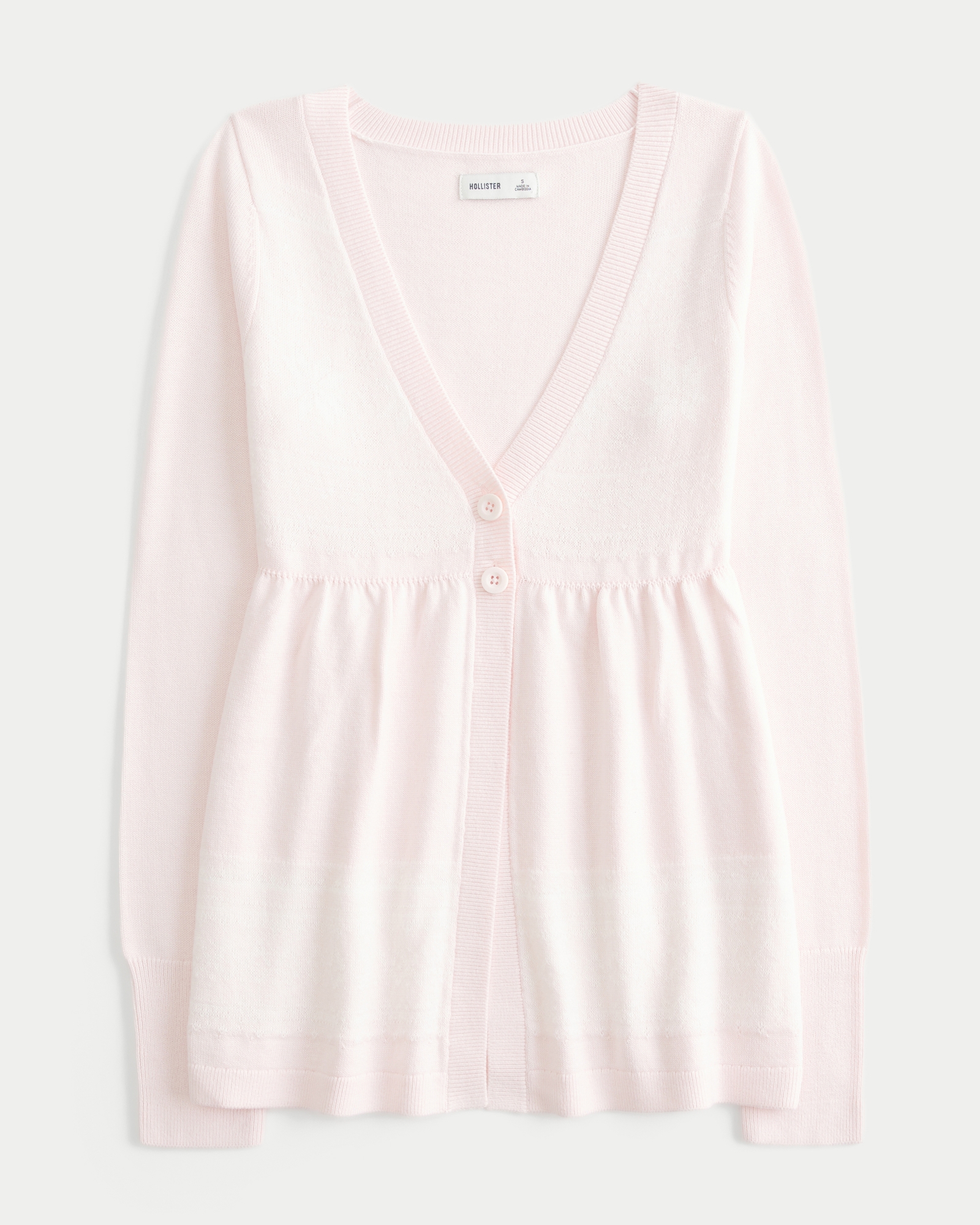 Long-Sleeve Flyaway Babydoll Cardigan