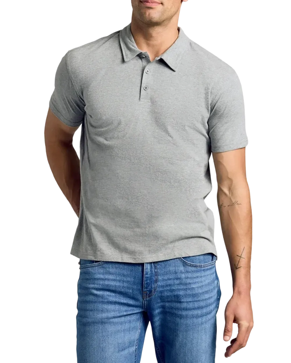 LA Men'S Casual Business POLO Shirt, Breathable Pique Fabric,Classic Polo
