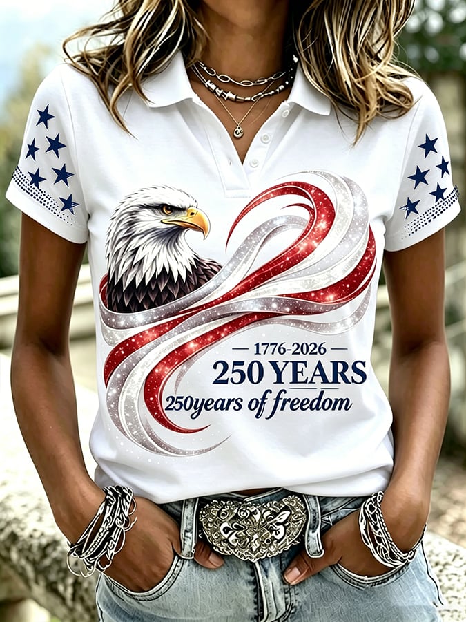 Women's Casual 250th Anniversary Print Top