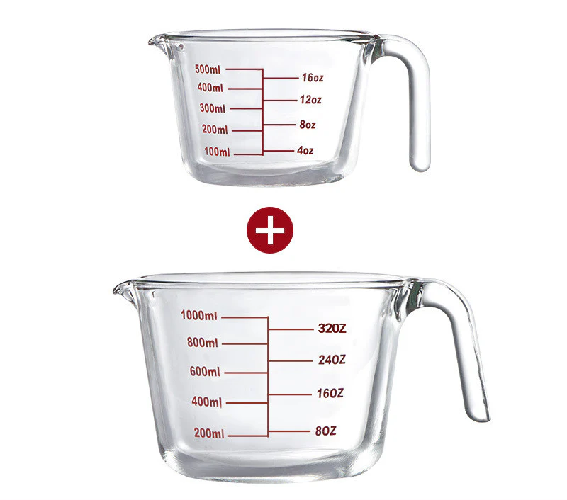 Anchor Hocking 1 Litre Glass Measuring Jug. Measures in Oz Pints & Ml