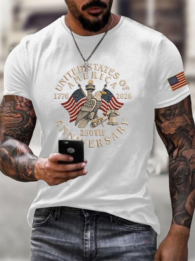 Men's Casual Printed Short-Sleeve T-Shirt
