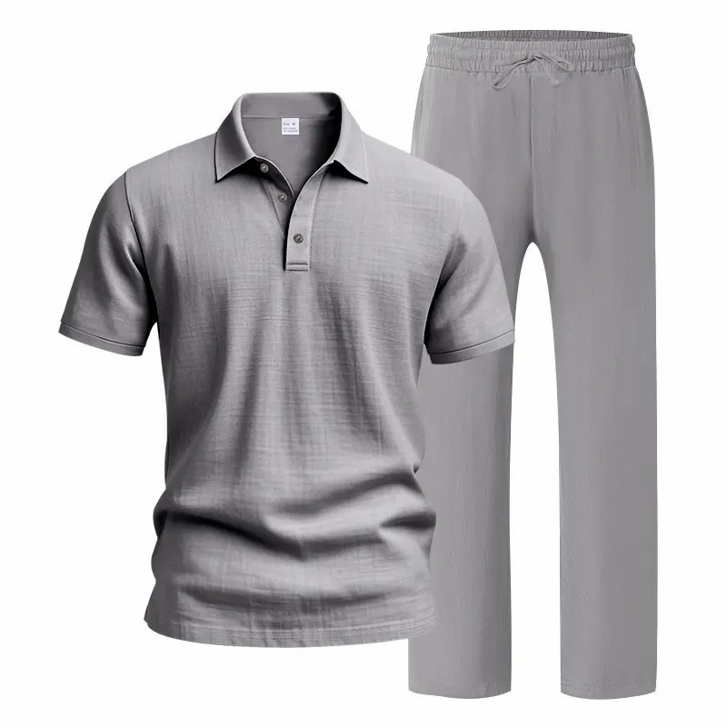 ⏰ Sale Ends Tonight-🔥Men’s Linen Beach Two Piece Set,- Relaxed Fit Drawstring Loungewear for Vacation Travel Resort Daily Wear Comfortable Stylish