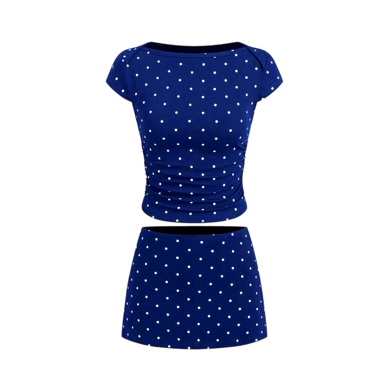 Women's Solid-Color Tank Top & Skirt Two-Piece Set