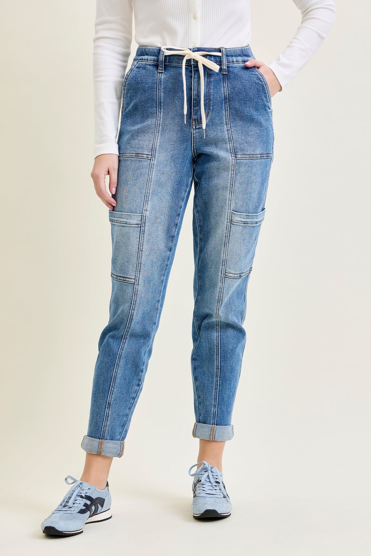 Darlene High Rise Cuffed Cargo Jogger