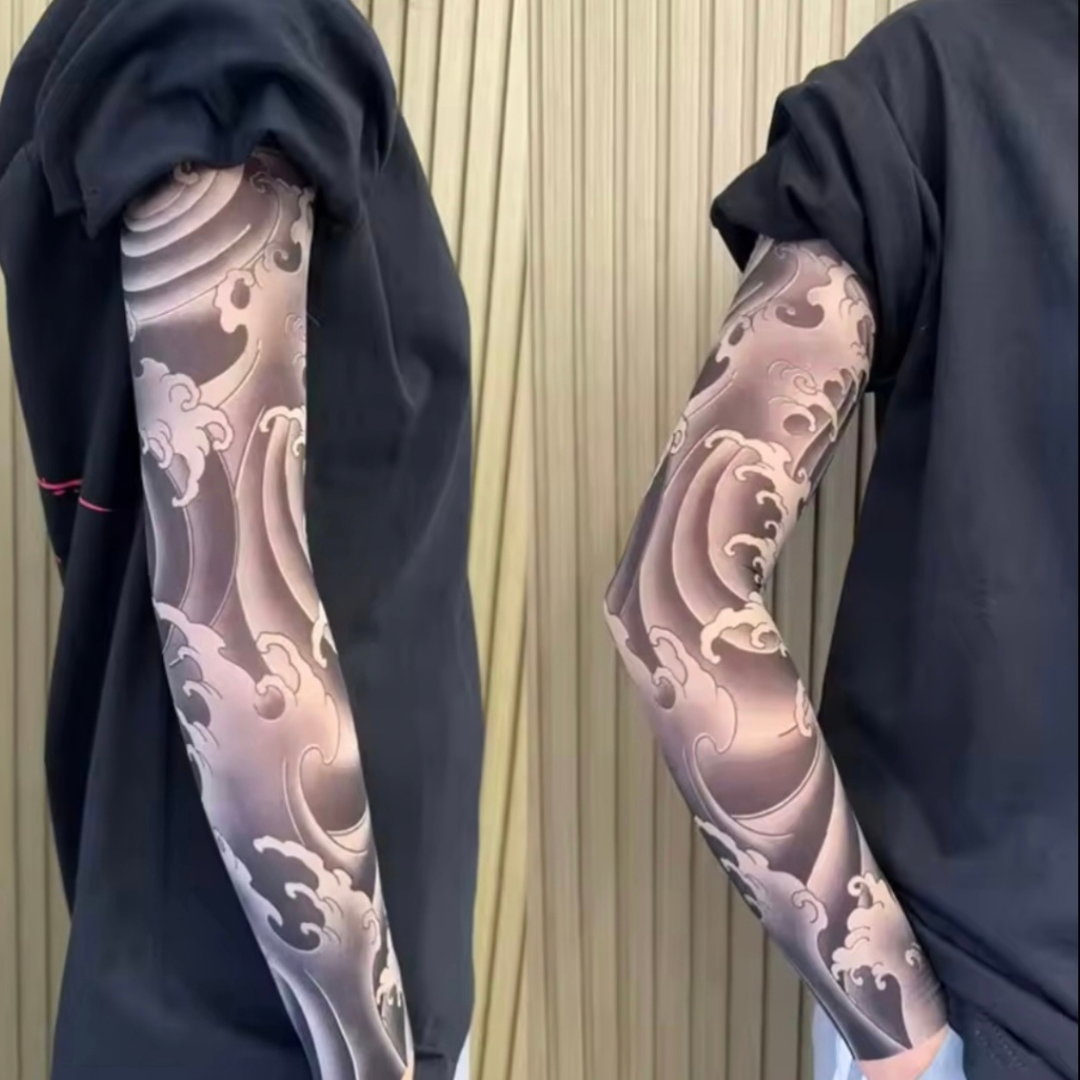 🎭 Invisible Tattoo Mesh Sleeve – Realistic Temporary Tattoo Cover UPF50+
