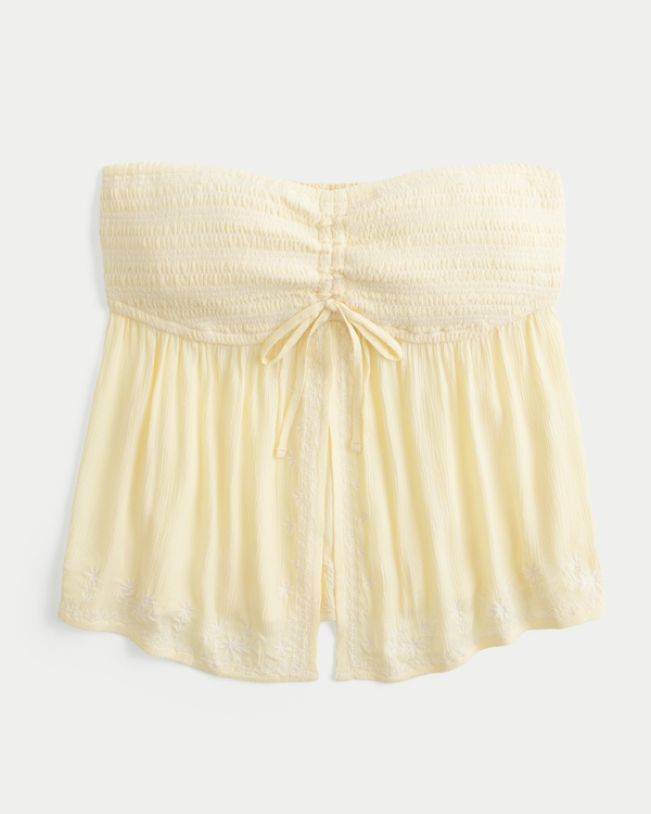 Easy Strapless Flyaway Babydoll Top