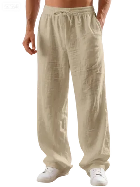 Men's Linen Straight Leg Pants