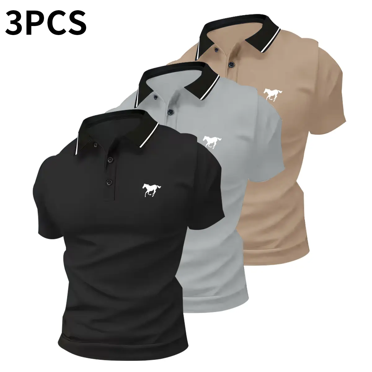 Men’s Casual Polo Shirt Set