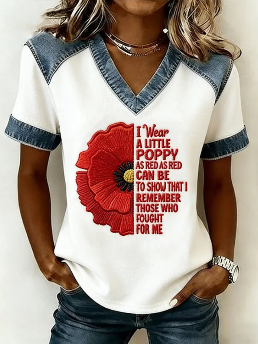 Women's Memorial Day Red Friday Printed T-Shirt