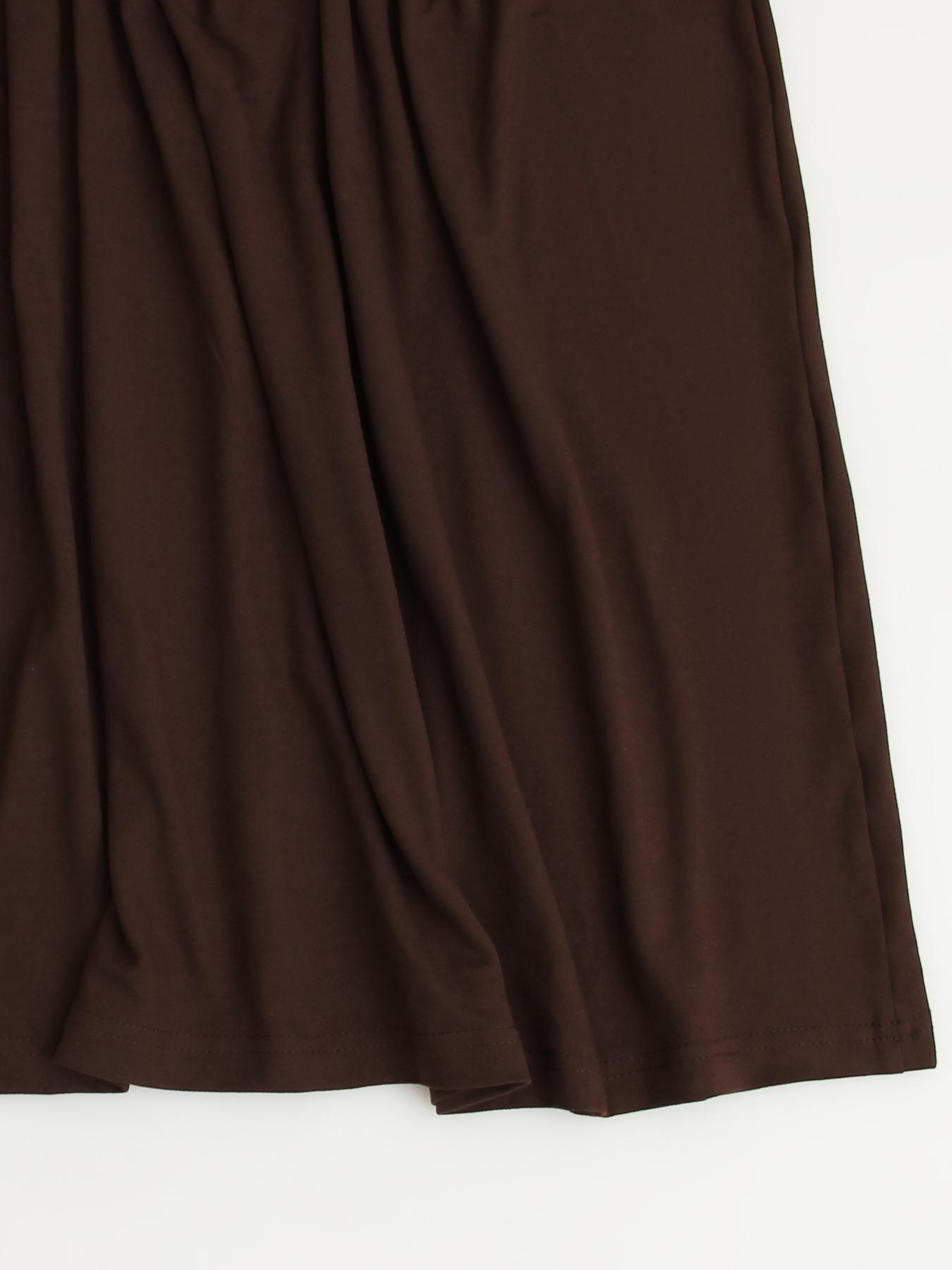 🔥🔥 Last Chance! 6 Pieces for $24.9, Today Only! 🔥Women's Long Coffee Color Dress, Casual Fitted Style, Large Round Neck Short Sleeve Pocket Sleepwear, Soft Fabric All Seasons Wear