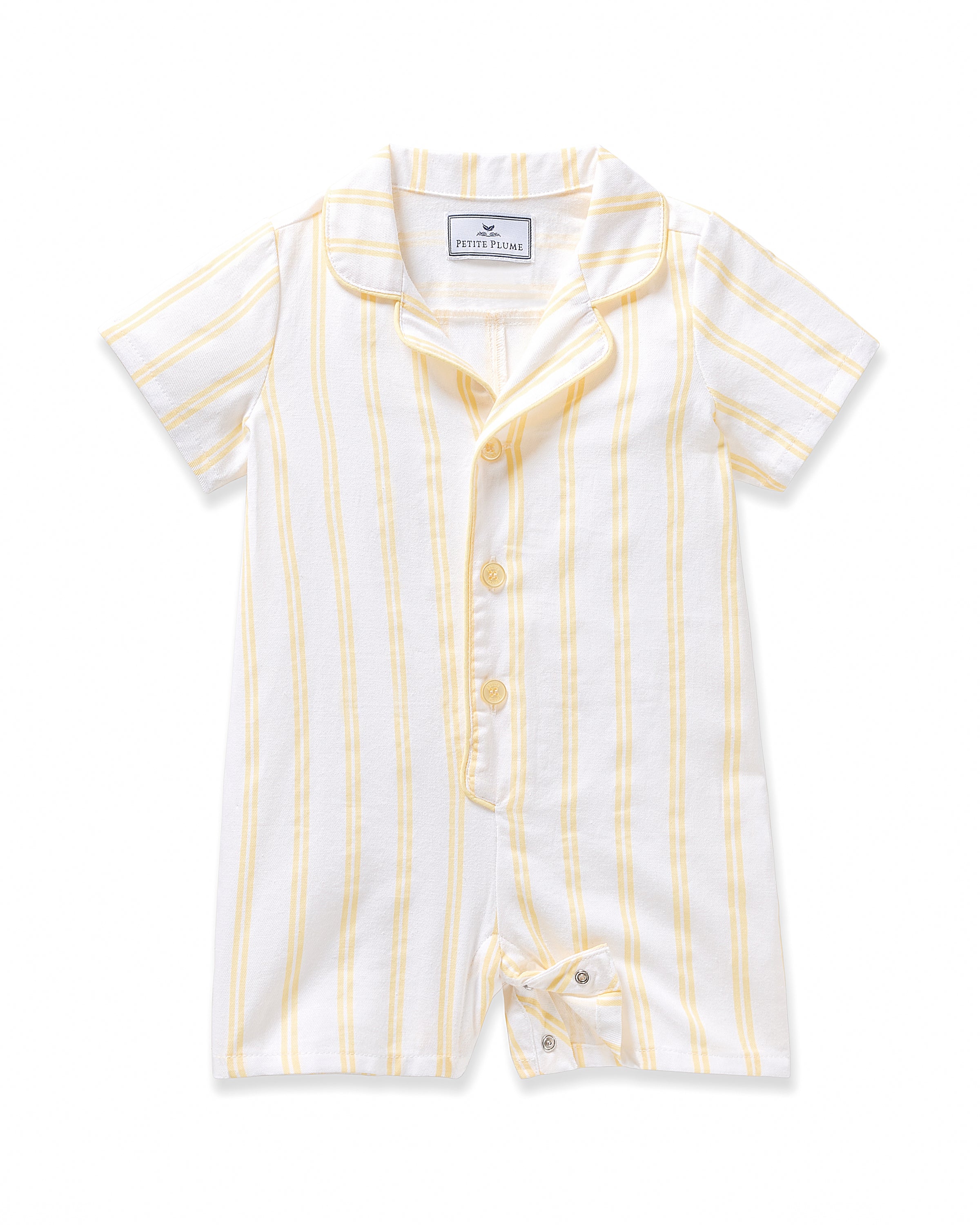 Baby's Twill Summer Romper in Sunny Stripe