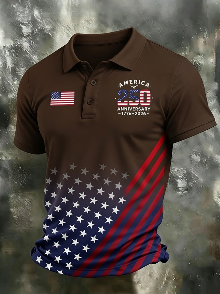 Men's America Anniversary Short-Sleeve Polo Shirt