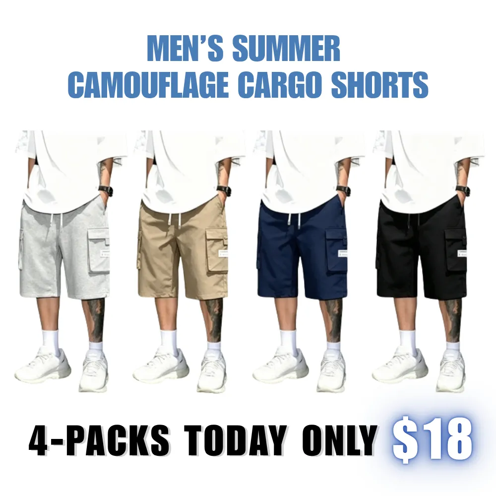 Men’s summer camouflage cargo shorts