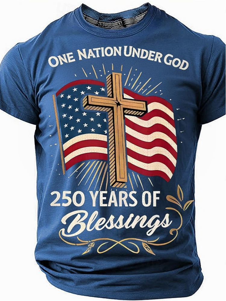 Art Flag Cross 250Th Anniversary Commemorative T-Shirt
