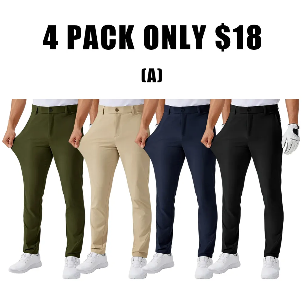 🔥Men's Golf Stretch Straight Pants🔥8-Pack - All Colors Included, Only $24