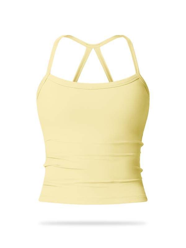 Women's Solid Backless Quick-Dry Athletic Cami Top