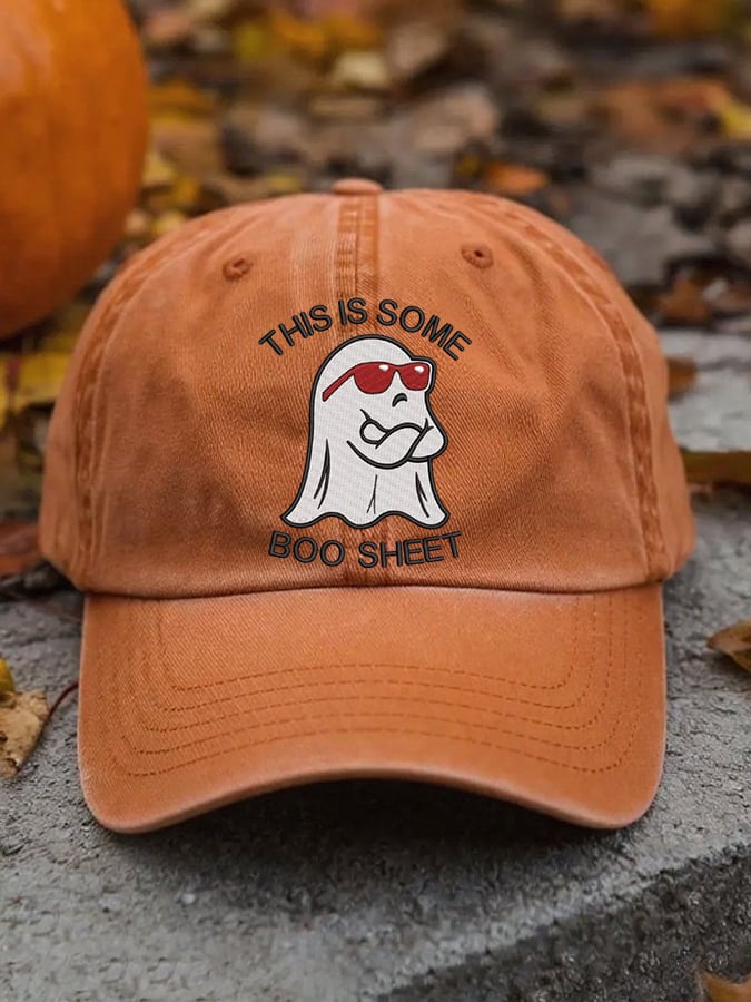 Western This Is Some Boo Sheet embroidery Print Hat