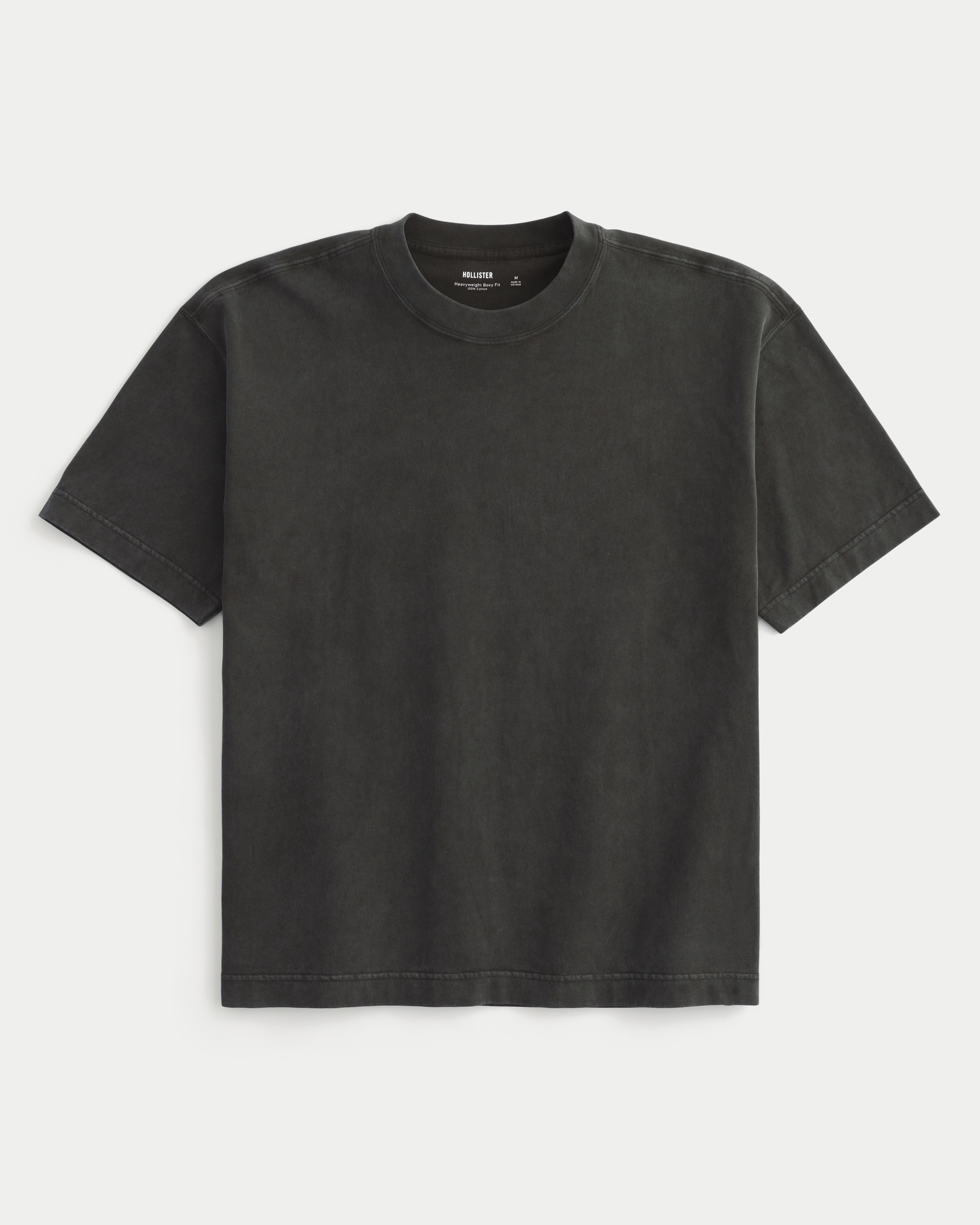 Boxy Heavyweight Washed Cotton Crew T-Shirt