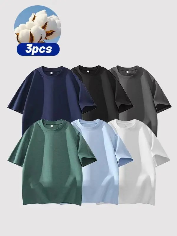 Men's Cotton Crew Neck T-Shirts – Soft & Breathable Everyday Basics