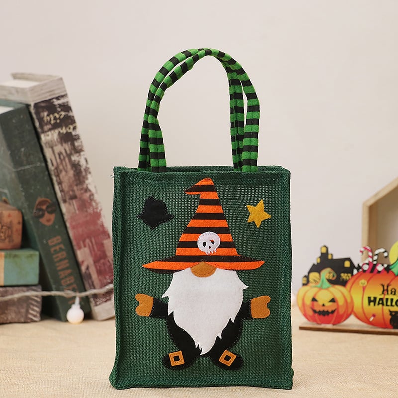 Halloween Creative Decoration Linen Witch Candy Bag