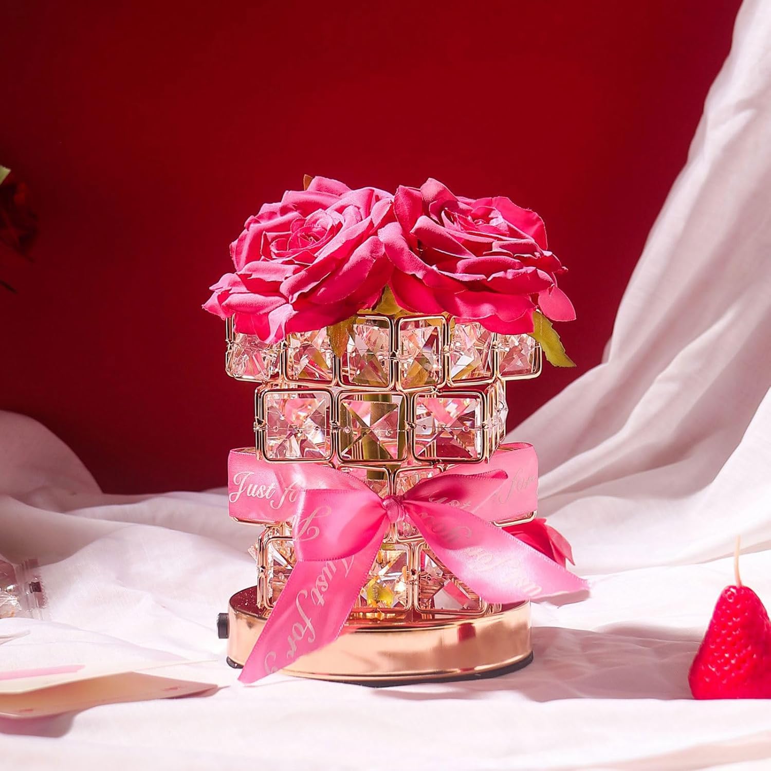 Rose Crystal Table Lamp