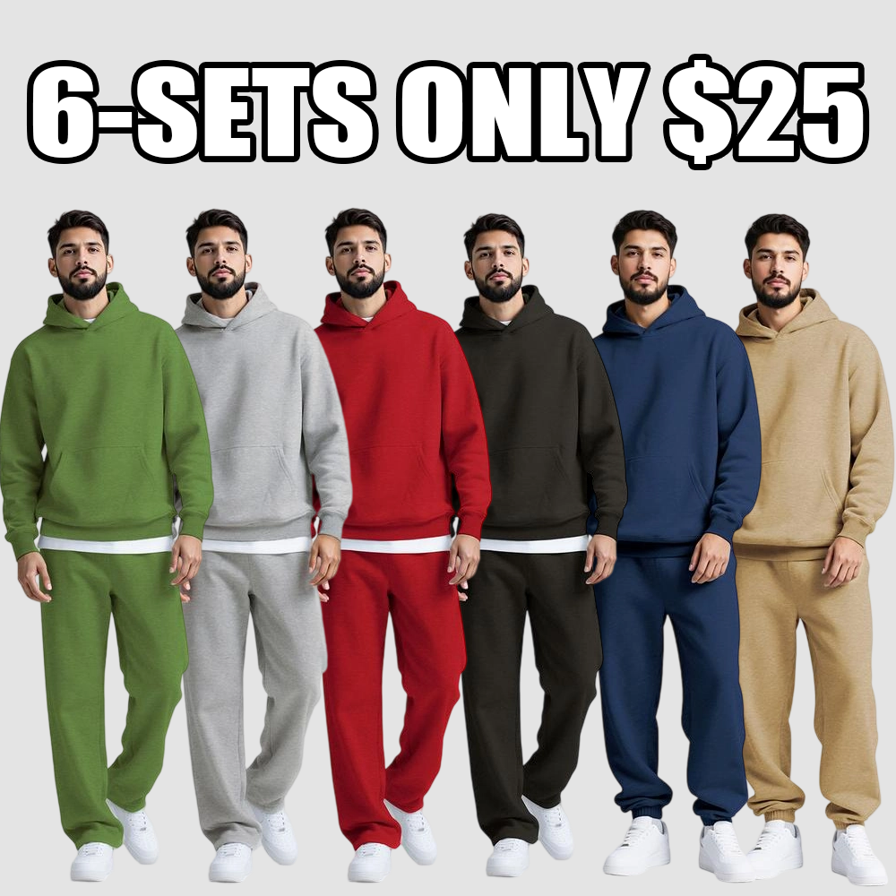 Matching Hoodie Set for Men Winter, 2 Piece Tracksuit, Oversized Hoodie & Sweatpants