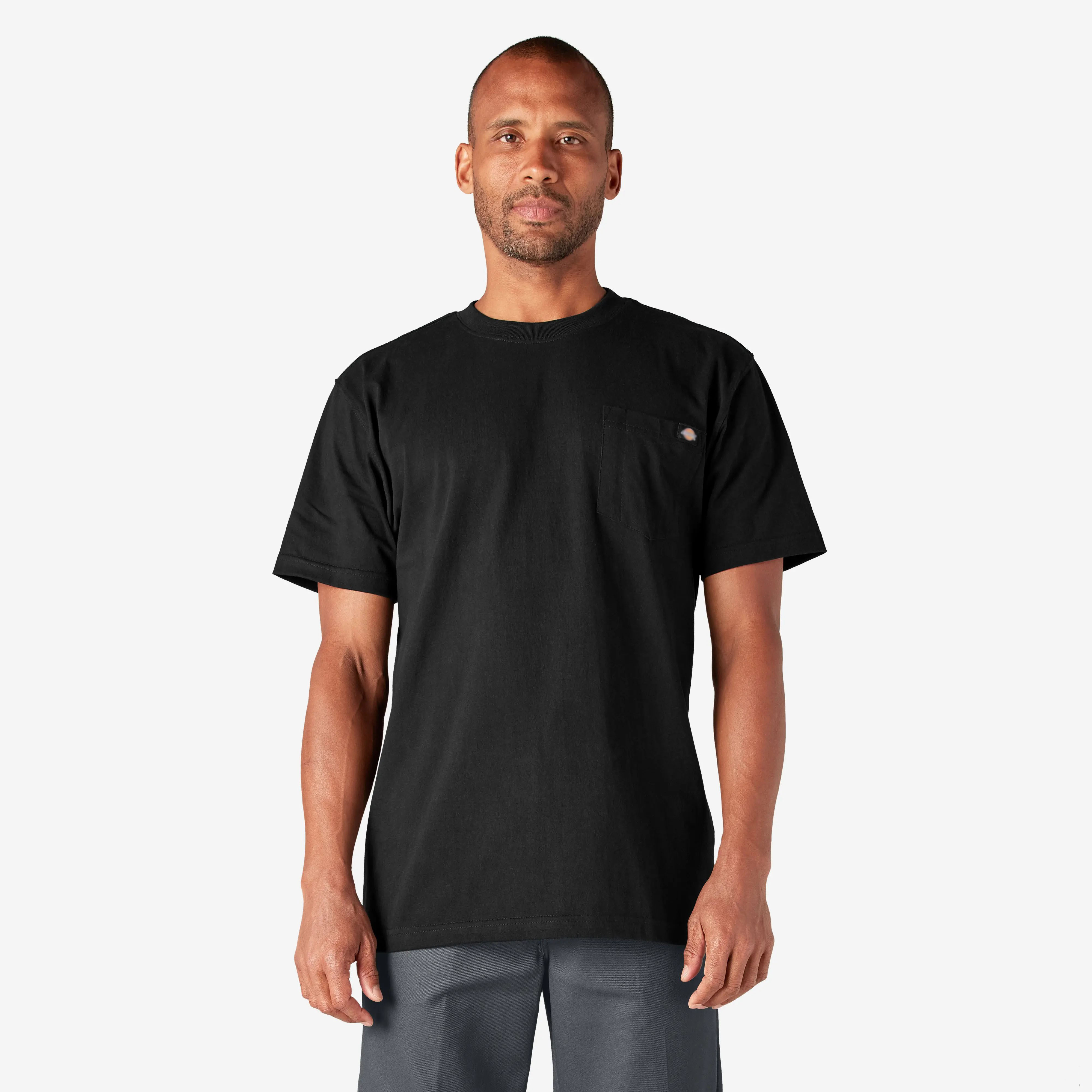 Men's Heavyweight Short Sleeve Pocket Tee – 100% Cotton Relaxed Fit Workwear Shirt