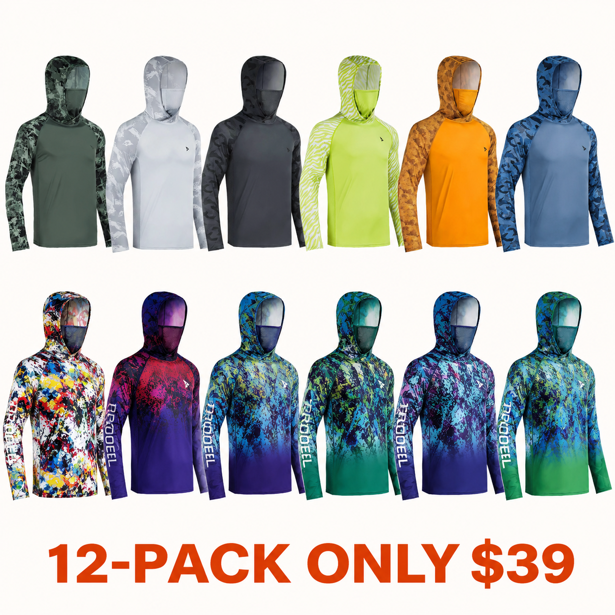 Men's Sun Protection Hoodie (with Face Mask/Neck Gaiter) — UPF 50+ UV Protection