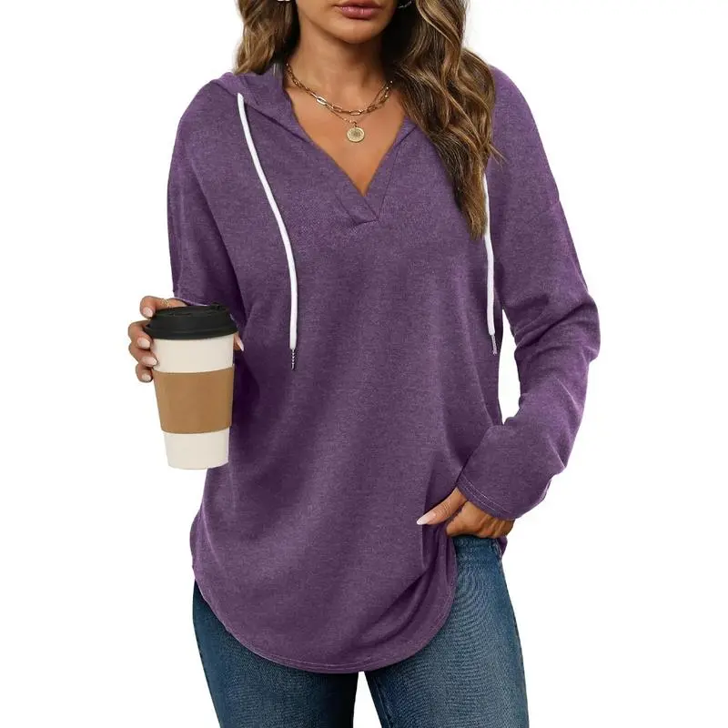 Women’s Pullover Sweatshirt – Long Sleeve, Loose Fit