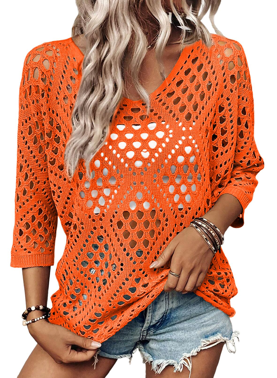 🌸 Women's 3/4 Sleeve Casual Knit Sweater