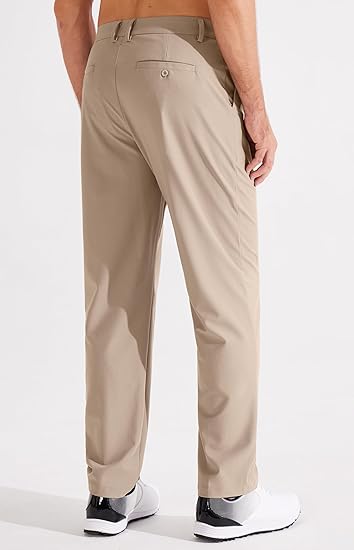 Men's Golf Pants Classic Fit Flat Front Work Dress Pants 29